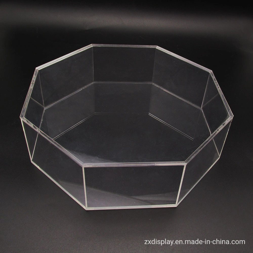 Fashion Octagon Acrylic Wedding Candy Storage Box with Lid