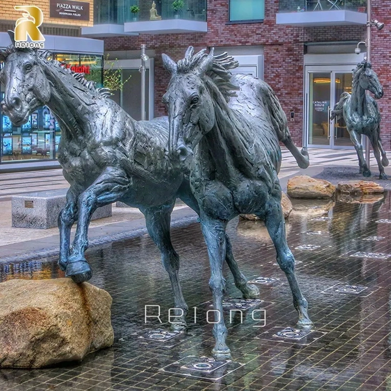 Life Size Outdoor Copper Animal Sculpture Art Decor Arabian Bronze Horse Head Statue Wholesale/Supplierr