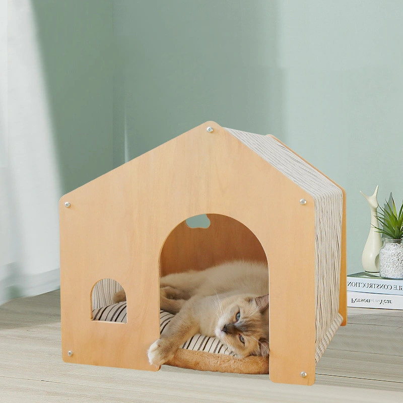 Деревянный дом кота PET Shed Design Деревянный питомник собаки дерева Уличный питомный домик для собак-кошек