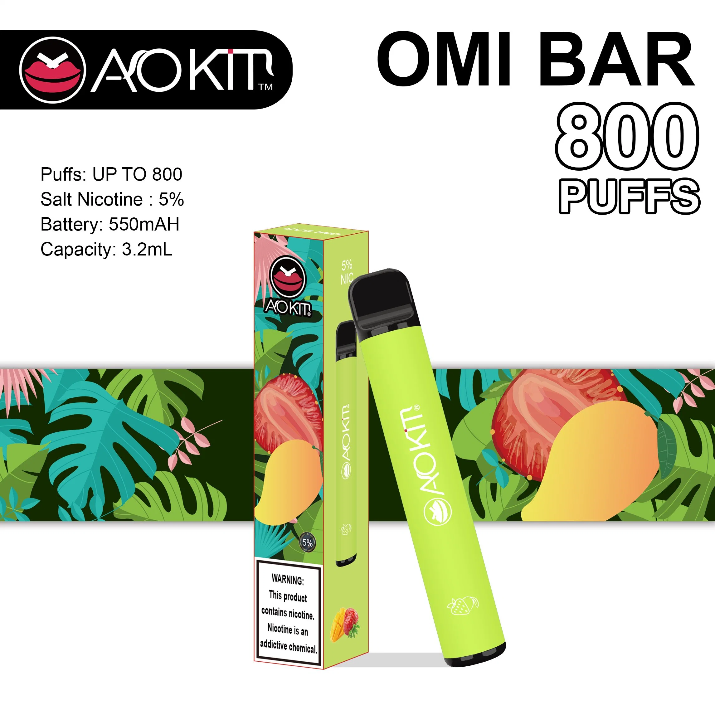 Factory Price Wholesale/Supplier Aokit Electronic Cigarette Vape Smoking 800 Puffs E Cigarettes