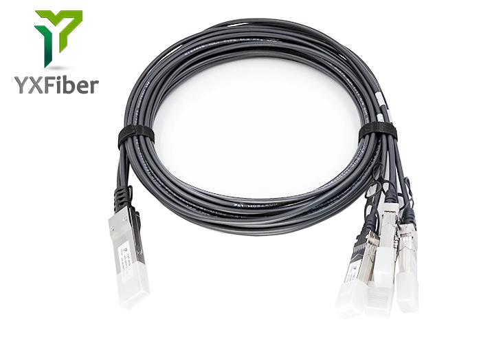 Compatible Mikrotik Qsfp 40g to 4xsfp+10g 3m Passive Copper Splitter Cable Dac 40g Manufacturer