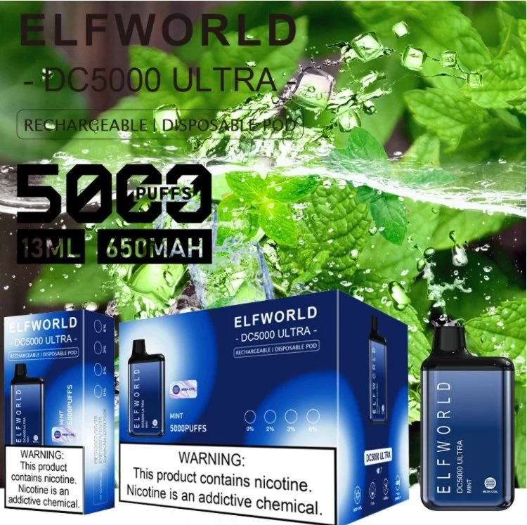 Elfworld DC5000 Disposable/Chargeable e Tack Vape atomizador original Factory Welcome OEM ODM