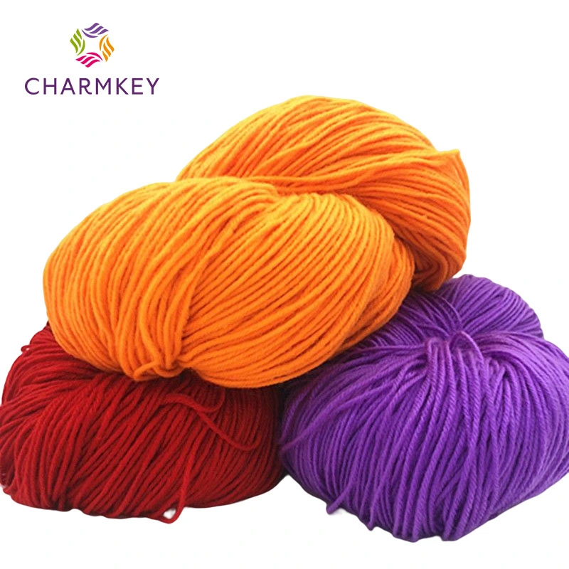 Wholesale 100% Acrylic Yarn Dyed Color 4plys Hand Knitting Yarn