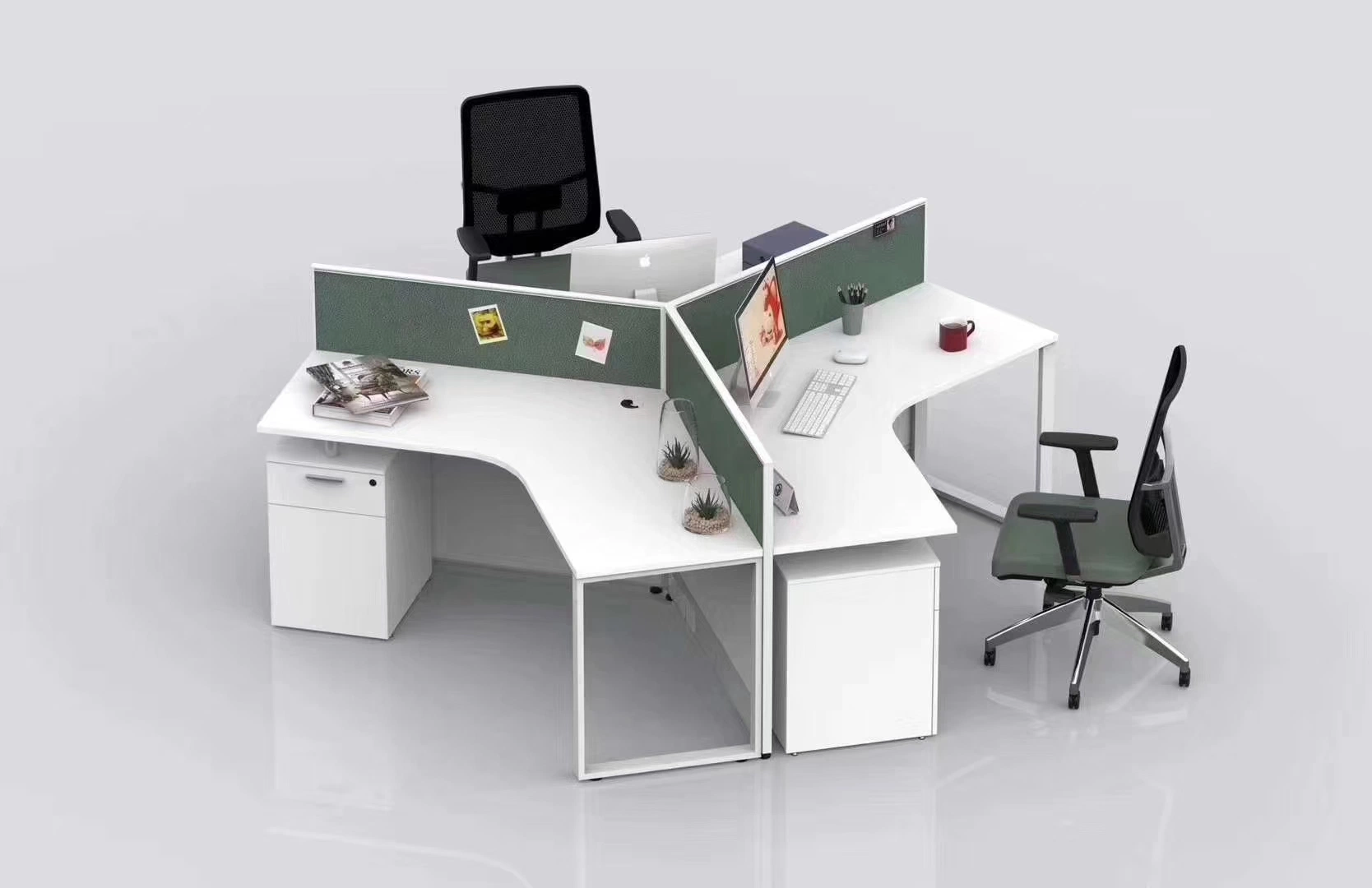 Modern Design Aluminium Board Office Partitions Work Station