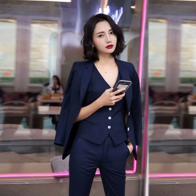 Customized Wool for Women Lady Handmade Ladies Skirt Suits Woman Office Jacket Suit