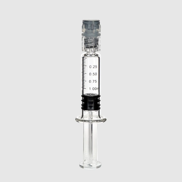 1ml aceite Luer Lock vidrio aplicador DAB vidrio jeringas precargadas