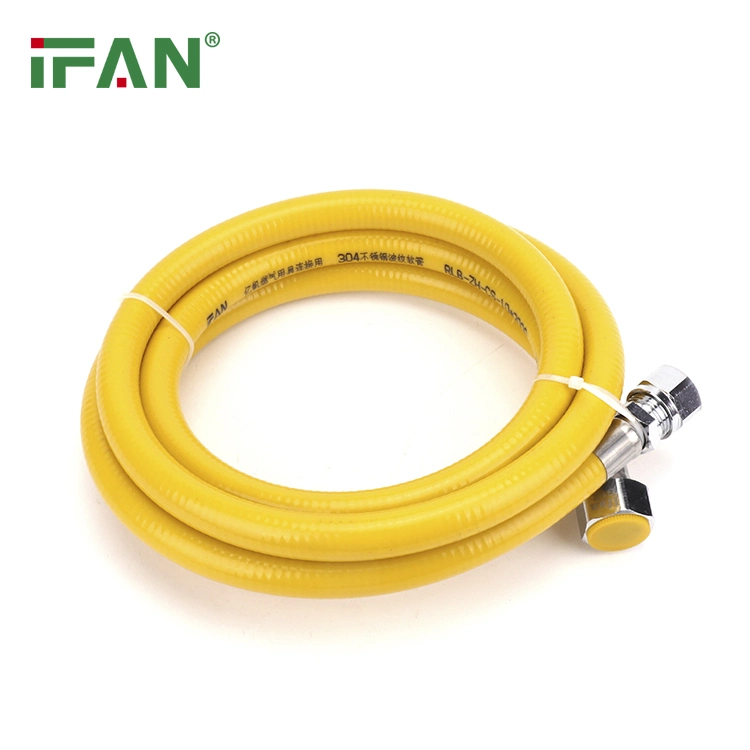 Ifan 30-60cm Stainless Steel Wire Braided Corrugated Flexible Metal Hose Pipes