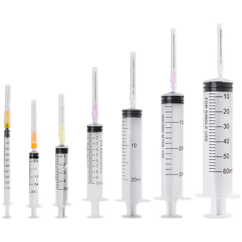 Medical 3-Way Medical with Needle Syringe Product Line Disposable Syringe