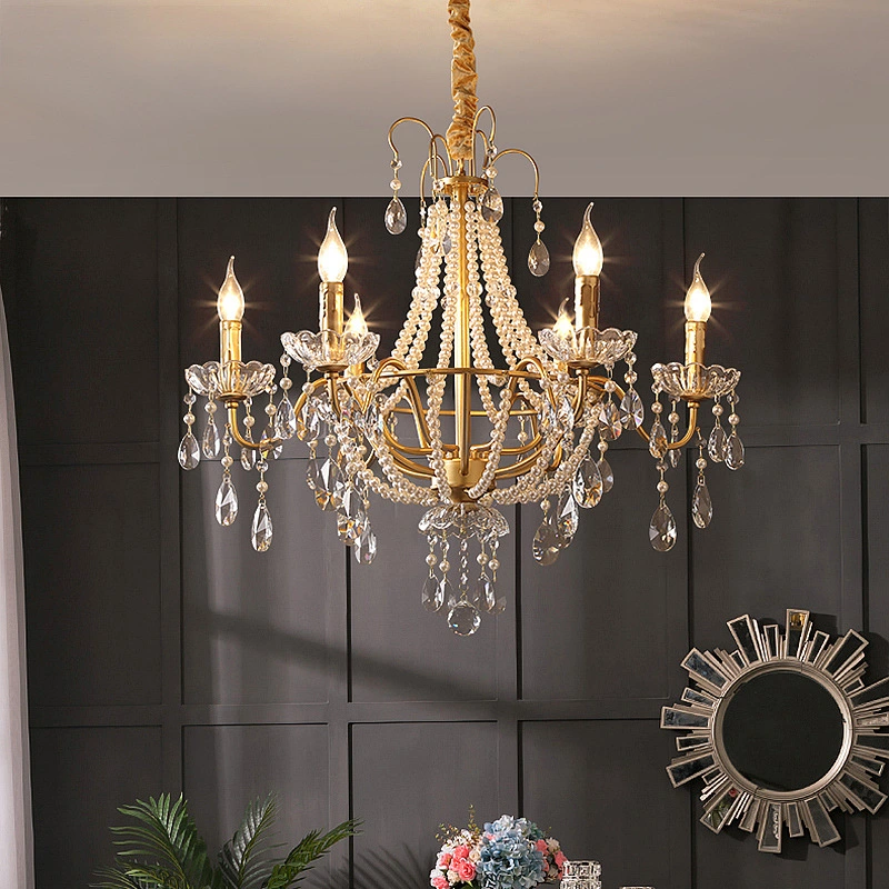 Nordic Modern Luxury Crystal Chandelier lámpara colgante LED Accesorios de techo.