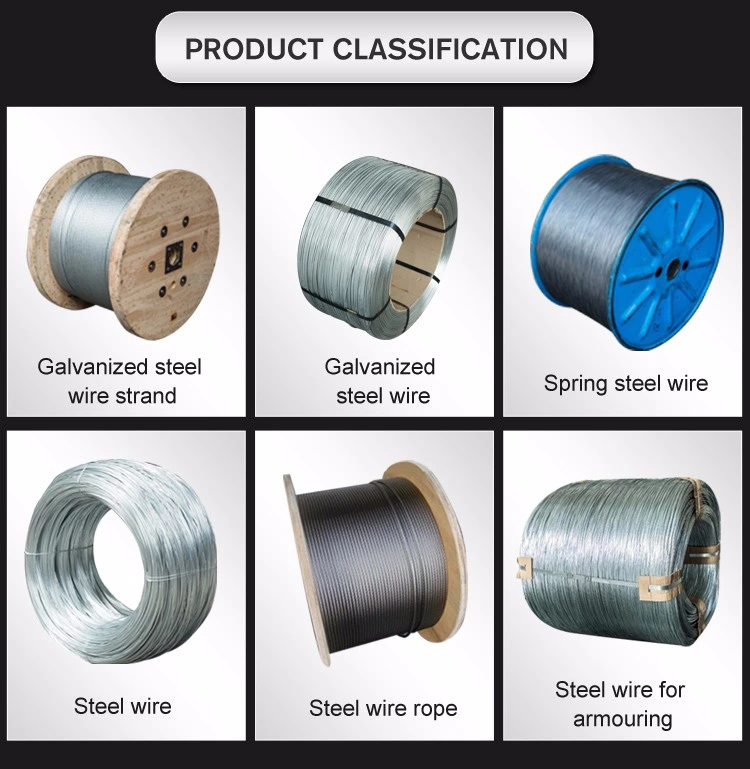 1.44mm -4.77mm High Tensile Strength Carbon Round Galvanized Steel Wire Chinese Manufacturer