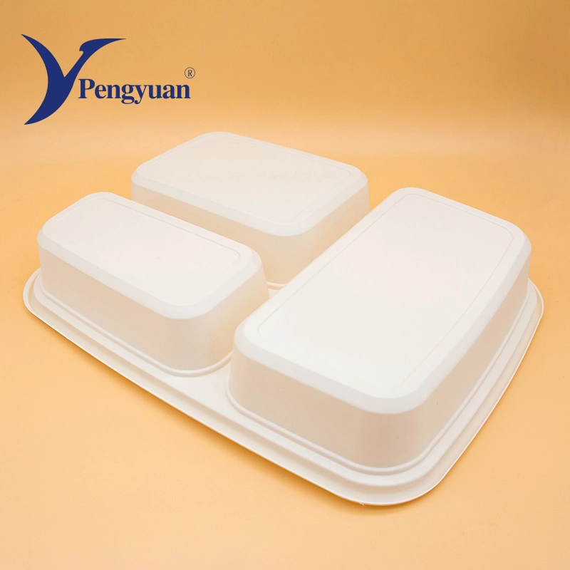 Eco-Friendly Bento Corn Starch Container Microwave Biodegradable Corn Starch