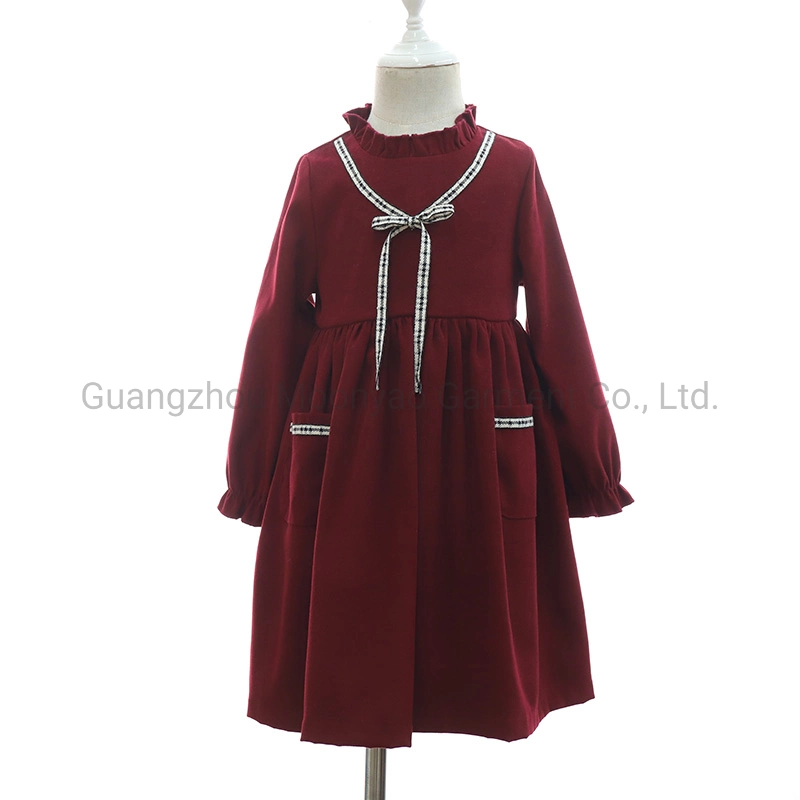 2019 Best Price Children Clothing Girl Dresses Pleated Skirt with Ribbon