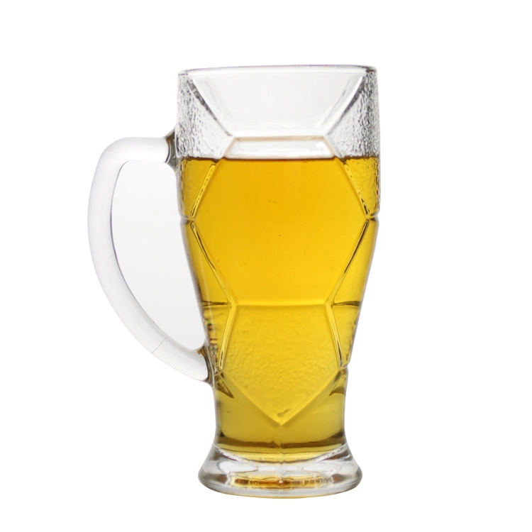 420ml en verre de bière en verre de bière Crystal Stein avec poignée en verre de bière au Mexique