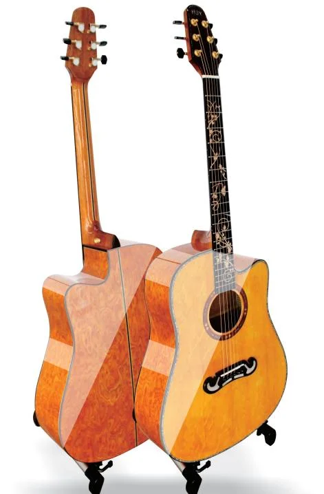 Venta caliente fábrica China de 41 pulgadas de guitarra guitarra acústica guitarra acústica de alta calidad con madera maciza de abeto