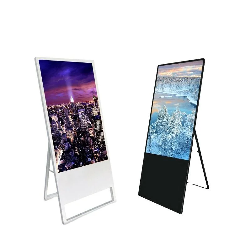 Factory Supply Movable Foldable LCD Touch Screen LCD Monitor Portable Digital Signage Menu Board for Coffee Shop