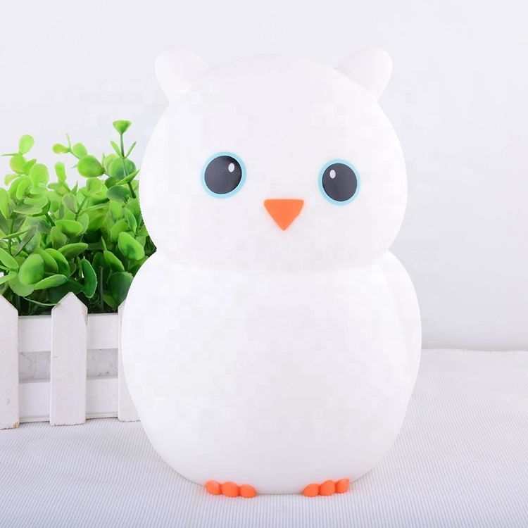 Creative Owl LED Gift Home Decor Soft Silicone Night Light