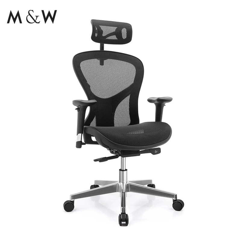 M&amp;W High Back Conference Best ergonomique Back Design aluminium Modern Chaise de bureau en maille réglable en hauteur