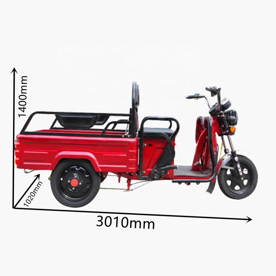 Scooter de movilidad eléctrica de largo alcance de alta potencia de ahorro de energía ensancharse Asiento Urban Delivery Transporte de carga asistencia Eléctrica Triciclo