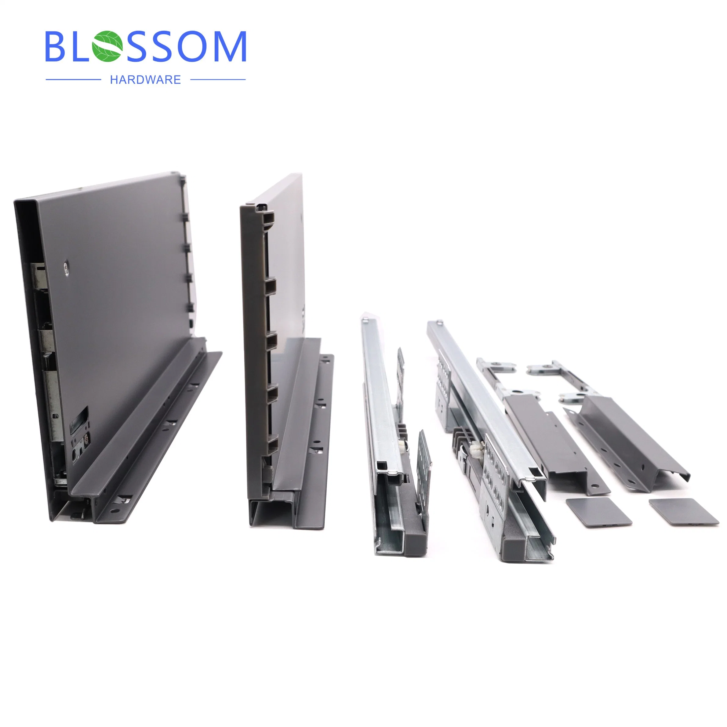 Concealed Drawer Slide Channels Double Wall Soft Closing Metal Tandem Box Bulk Price for Drawer Accessories