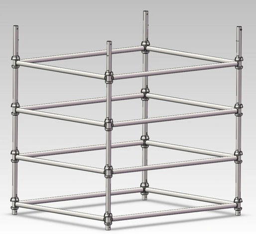 Cup-Lock Scaffolding Standard Vertical Cuplock Vertical Standard All-Round Scaffolding System