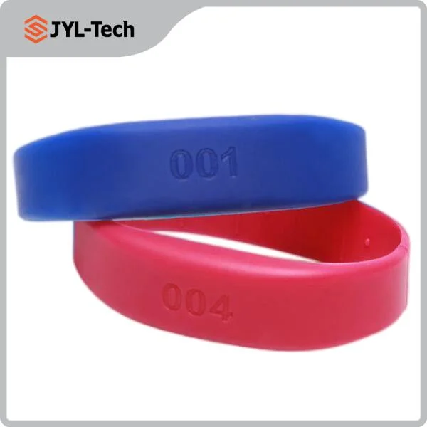 Bracelet RFID personnalisé bracelet en silicone passif ISO14443A NFC RFID 13,56 MHz Bracelet