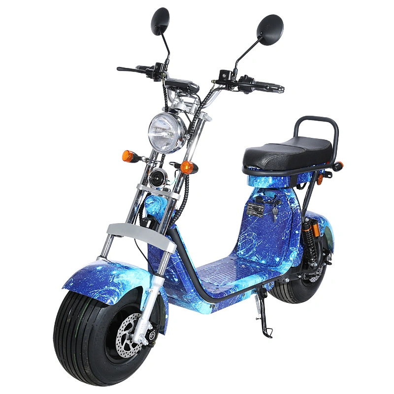 Moto Scooter Elétrica de aluguer de bicicletas eléctricas motociclo eléctrico Motor scooter Vespa Balanceamento automático do motor 1500W 60V 12AH Bateria Roda Harley EQ-27