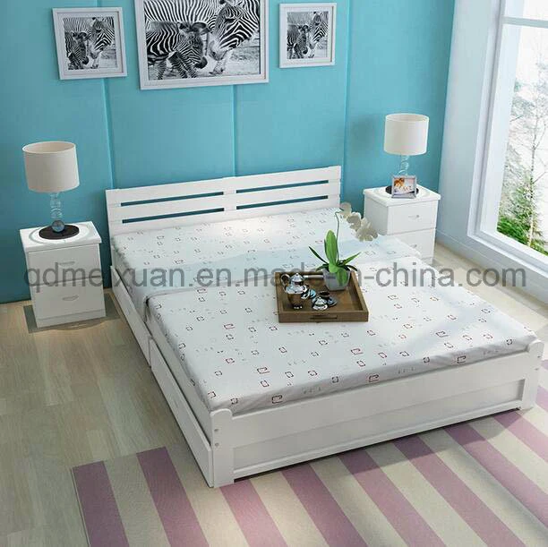 Solid Wooden Bed Modern Double Beds (M-X2323)