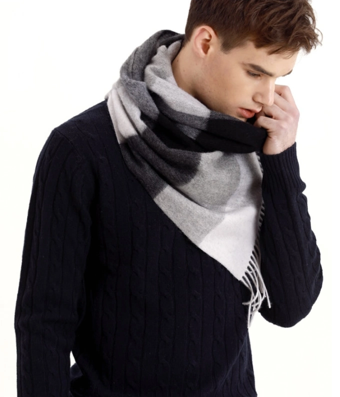 Jacquard Woven Silk Scarf for Men