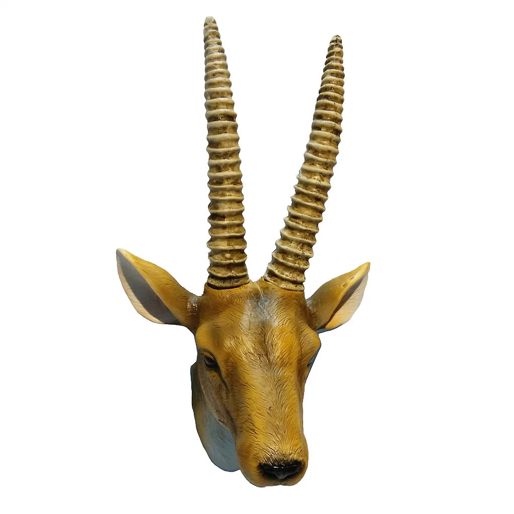 Resin Mini Antelope Head Indoor Decoration Wall Art