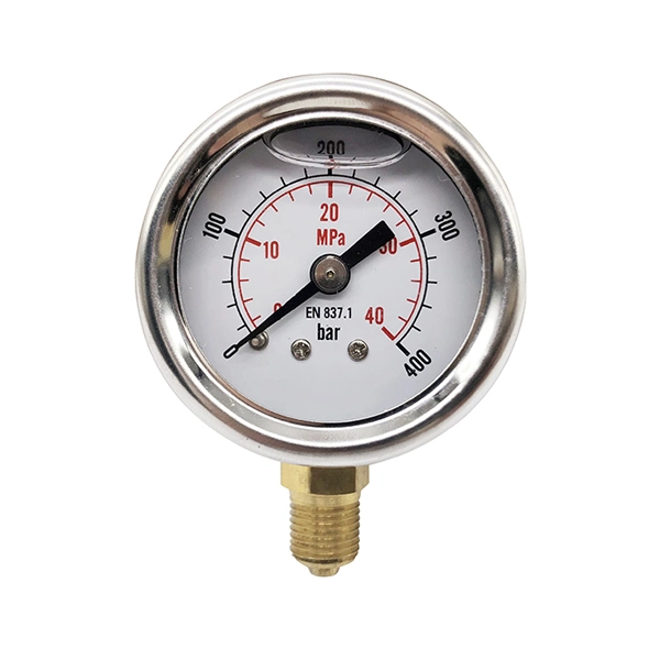 2′ ′ Manometer Öl-Gas-Manometer mit Vakuummesser Bourdon-Rohrmessgerät