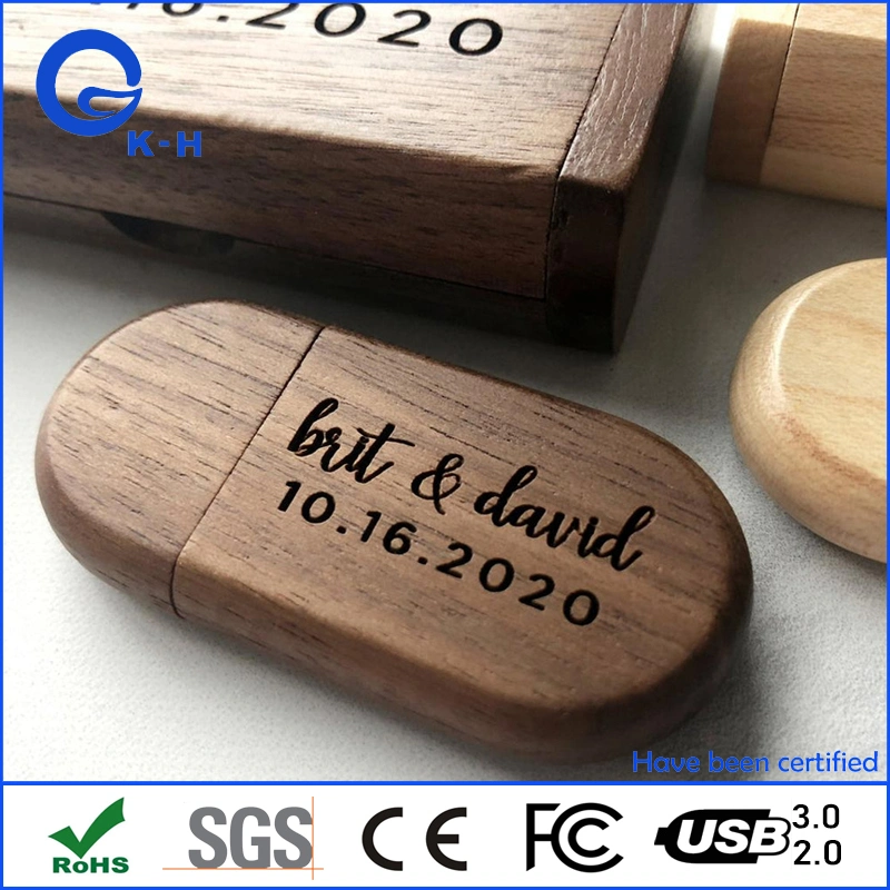 Custom Wooden USB Flash Driver 16GB Memory Stick Promotional Gift