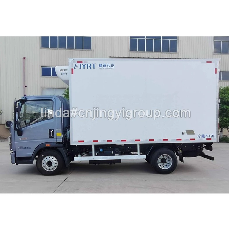 1-2tons HOWO Refrigerator Truck 1 Ton Meat Delivery Refridgirated Van