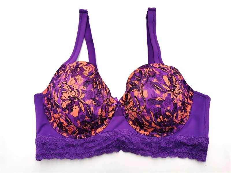 Fashion Floral with Lace Women Bra