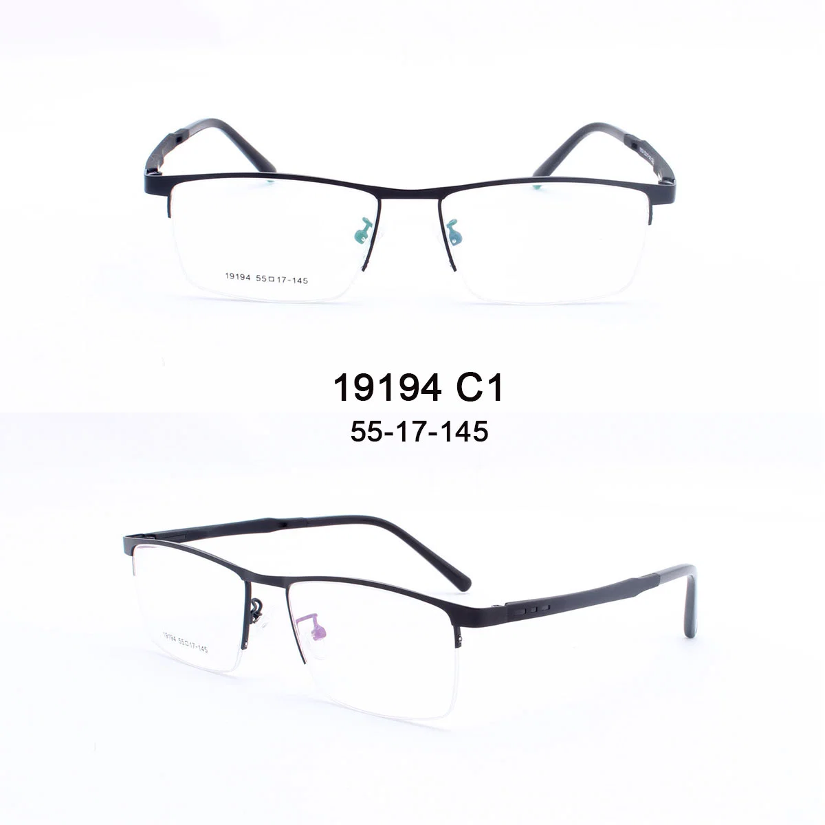 Semi-Rimless Unisex marcos de anteojos ópticos