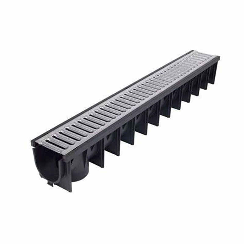 En124 Resin/Plastic SMC Composite Drain Drainage Channel Grate U 150mm Width 250mm Height 1000mm Length