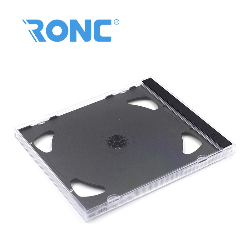 5.2mm 7mm Black Rectangle Single CD DVD Case