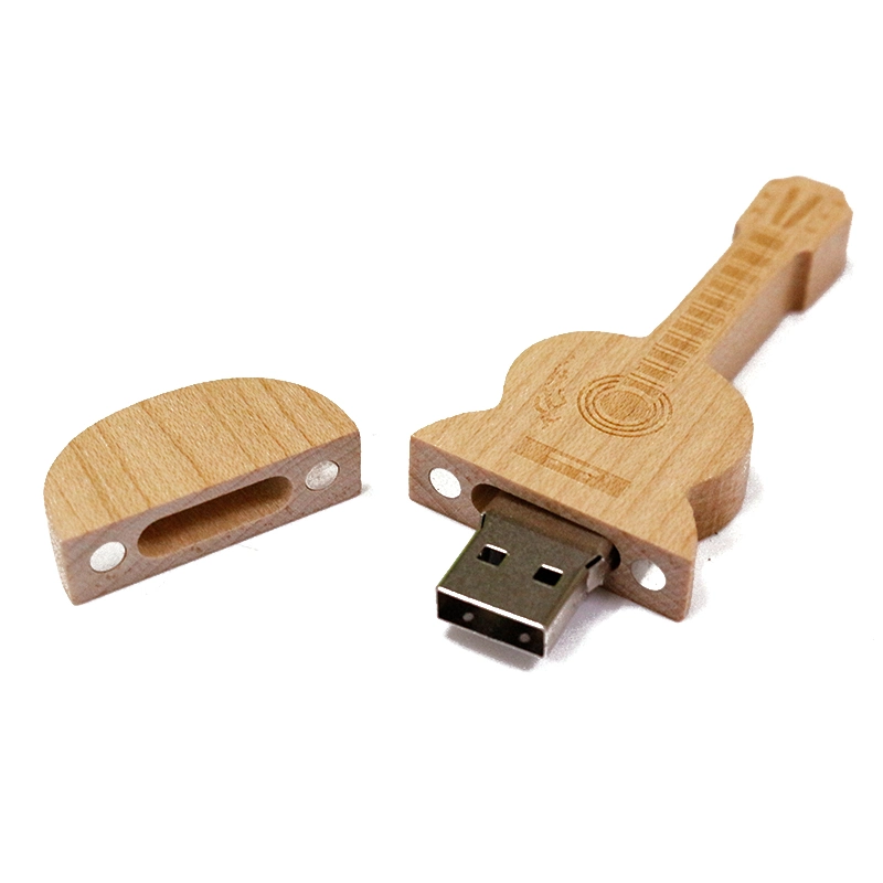 Wooden Guitar Car Creative Gift Birthday Customization USB Flash Drive/USB Flash Memory/USB Flash Disk/USB Pen Drive