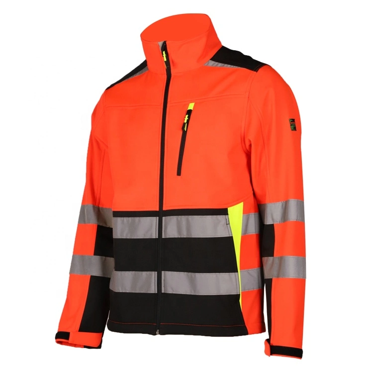 Two Tone New Soft Industry Construction Lightweight Work Wear Hi Vis Reflective Workwear Security Safety Jacket