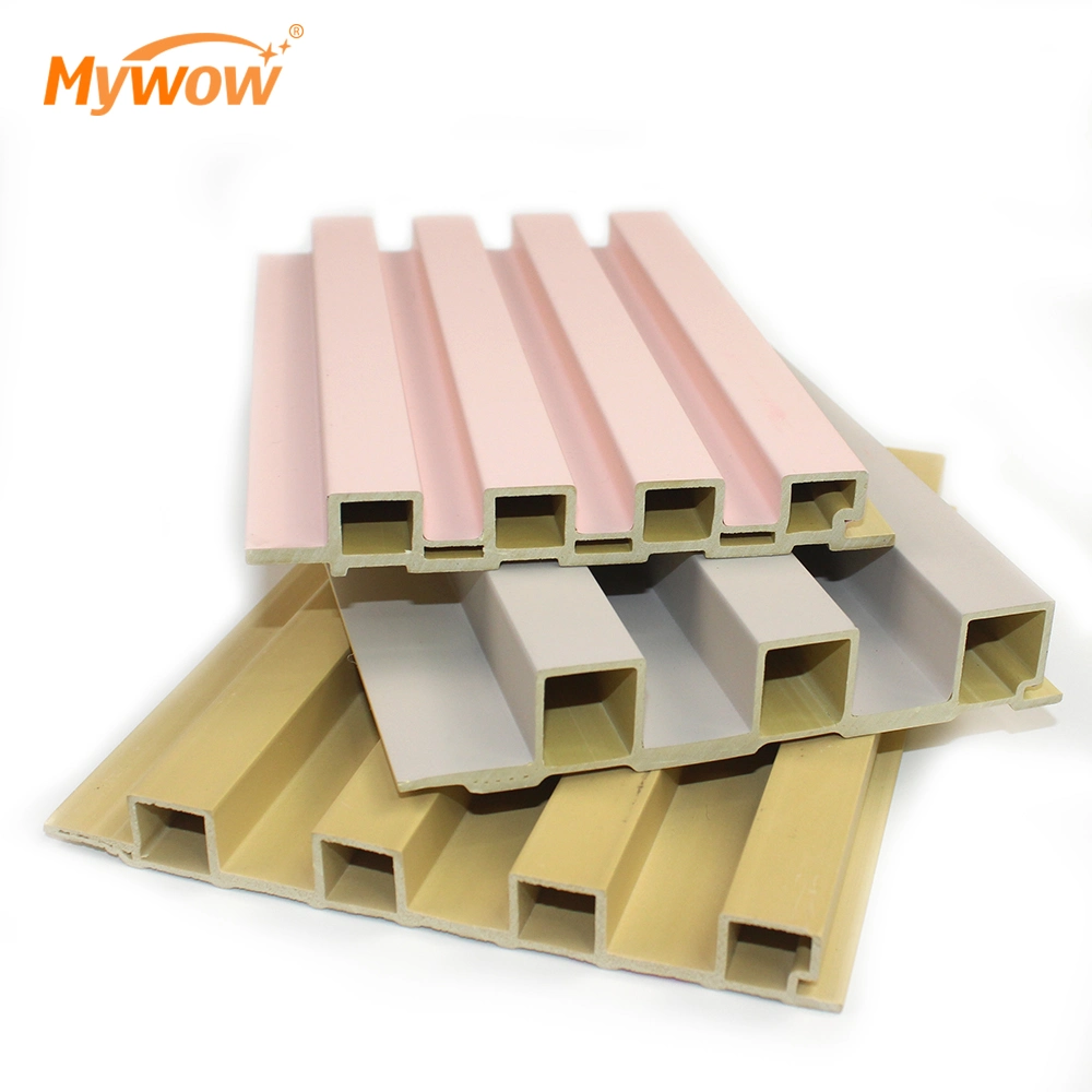 Decorative WPC Wall Panel Wooden Grain Indoor Fluted Wall Panel