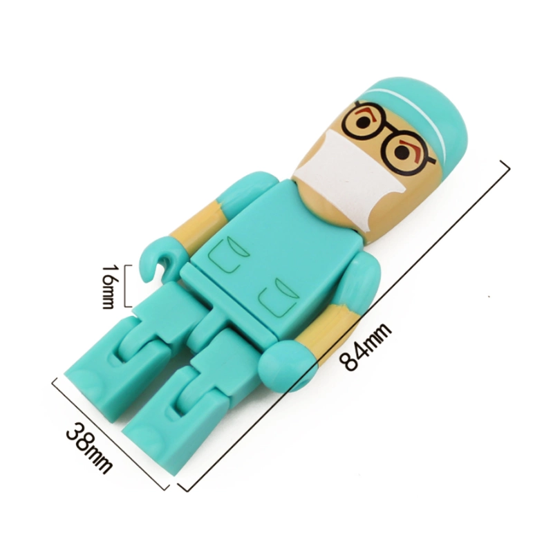 Promotion Gift Cartoon Plastic Doctor Shape Desktop Trinkets USB Flash Drive