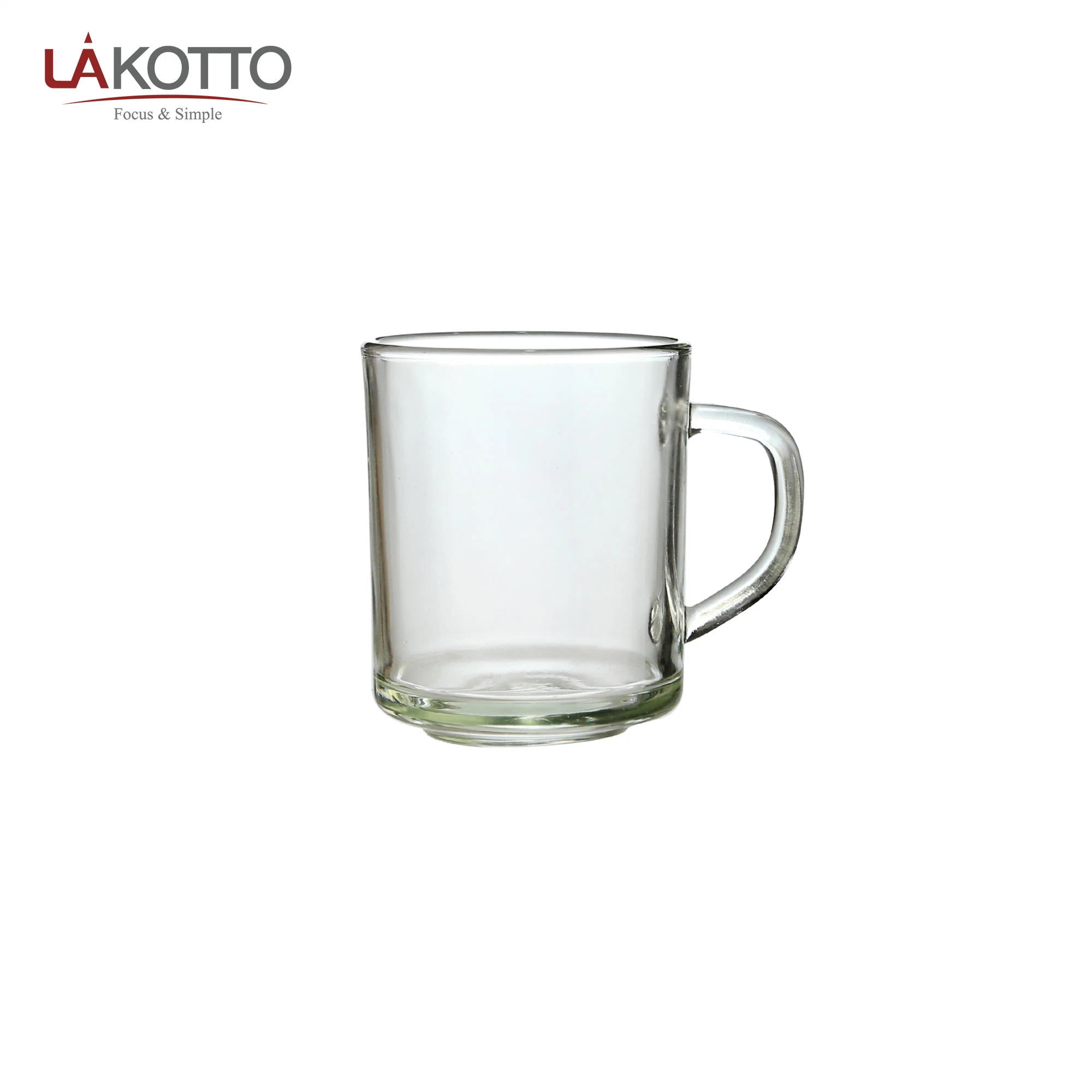 Glass Cup 240ml-Clear Reusable Coffee Mug Single Layer Drinking Glass Cup Tea Cup Glass