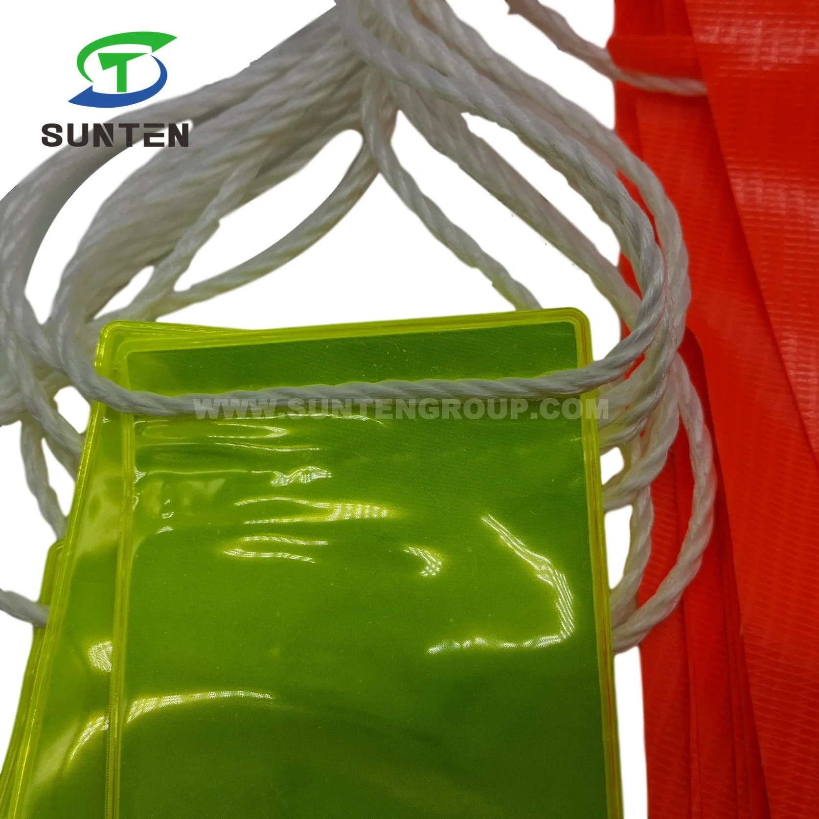 Traffic Road/Waterproof PVC/Polyester/Nylon/PP Rope and PVC Flags/Fluorescent Color Square/Triangle Delineator String/Street Safety Warning Anti-UV