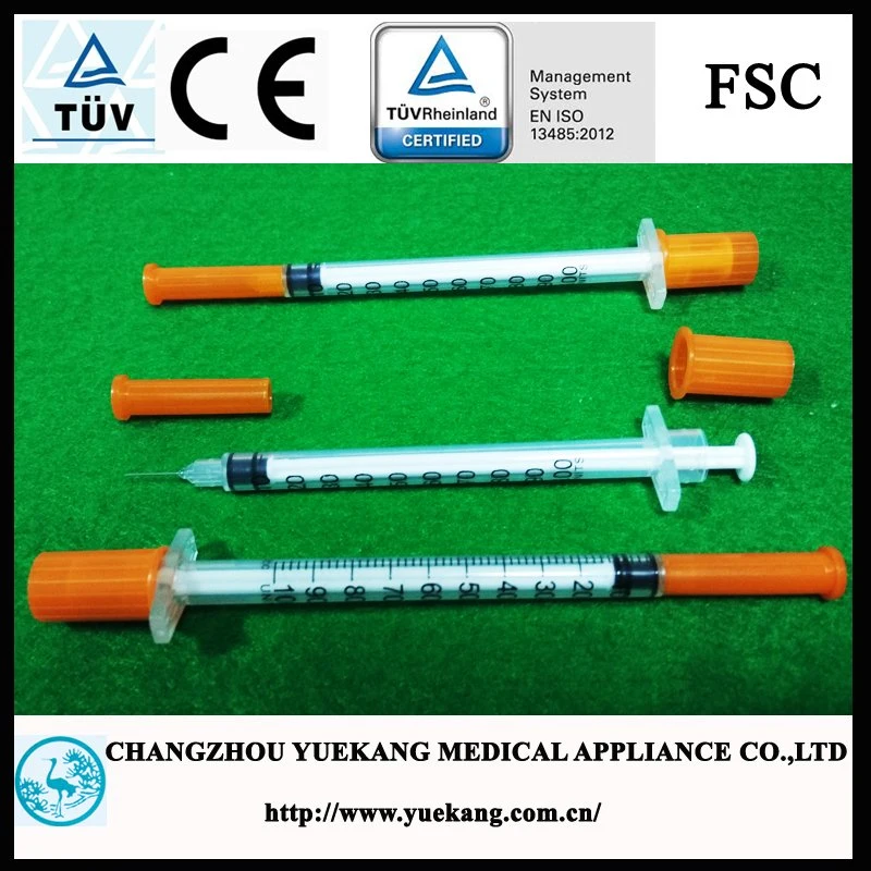 U-100 Insulin Syringes, 1ml with 29g, Blister Pack