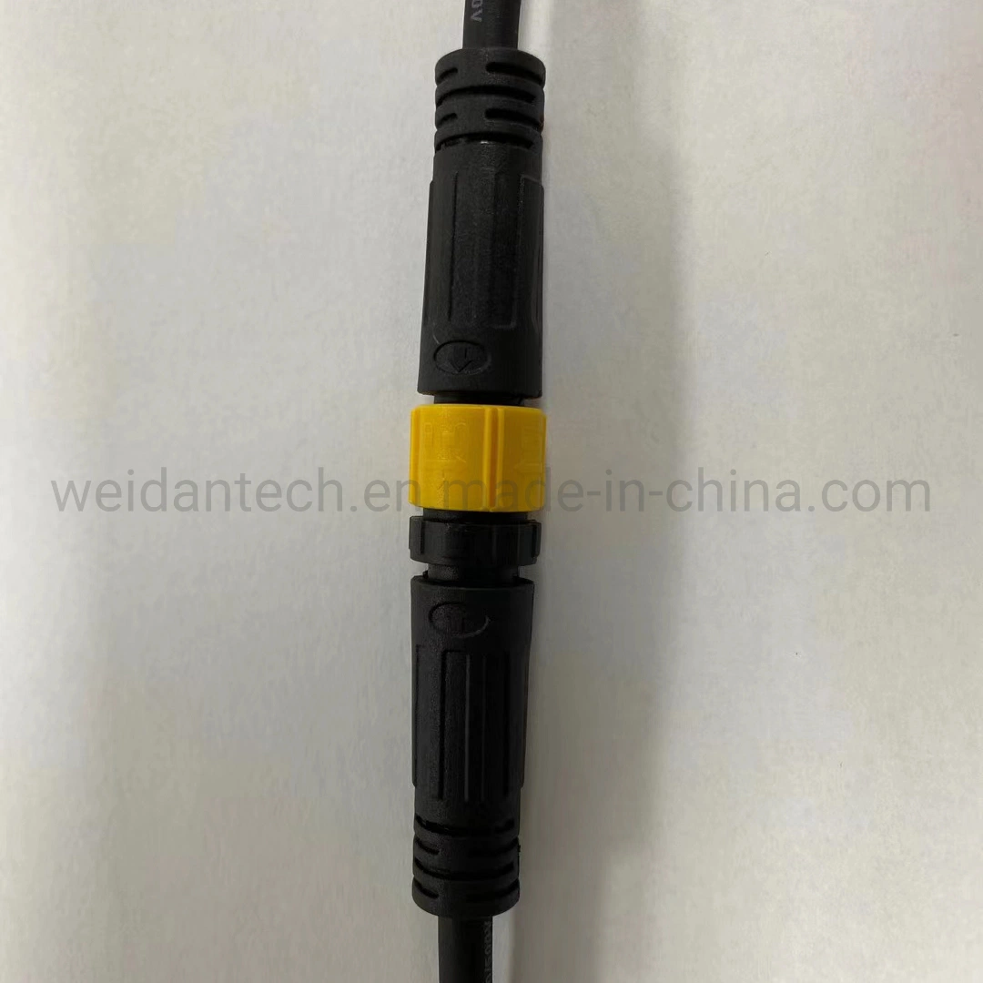 2 Cores, M12 Nylon Connector Waterproof Cable, Quick Lock Design, IP67