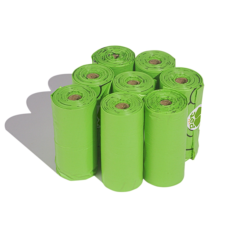 Green Color Biodegradable Environmental Protection Poop Bags