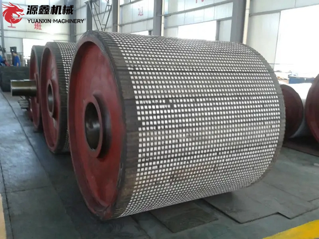 Hot - Selling Factory Belt Conveyor Drives Rubber - Covered Belt Pulley Drum