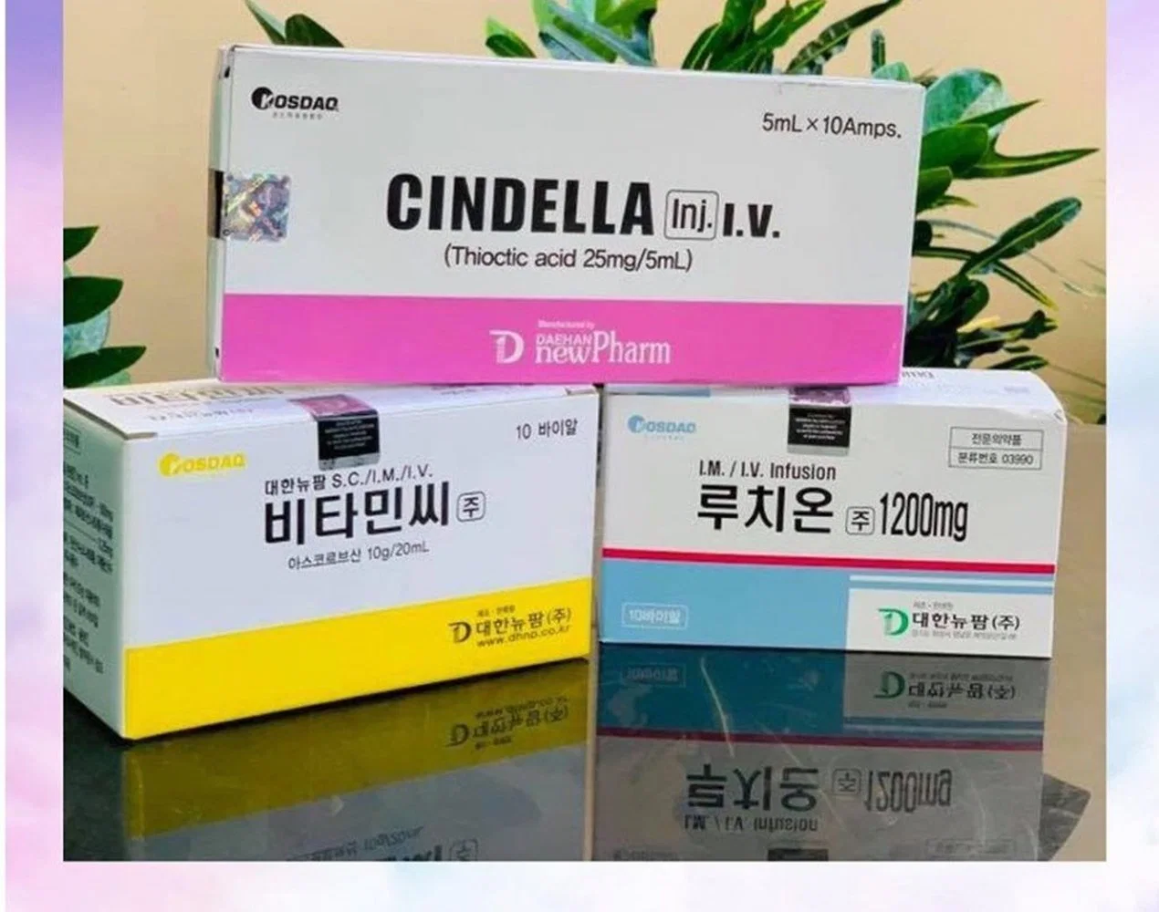 Corea Top Venta Inyección de glutatión Inyección de glutatión Inyección de blanqueamiento Luthione + Cindella + Vitamina