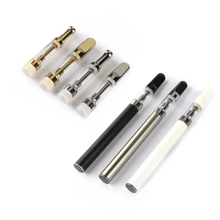 Commerce de gros 0.5/1.0ml de capacité d'huile goutte à goutte de métal céramique de pointe de la bobine Artomizer Vape Cartomizer Thread dans 510 thread dans la cartouche de batterie