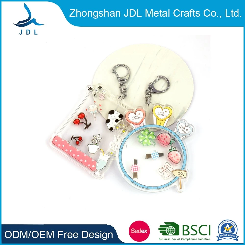 Fashion Anime Crystal Photo Frame Printed Custom Logo Plastic Cartoon Resin Chap Stick Holder Jordan Hologram Acrylic Keyring Neoprene