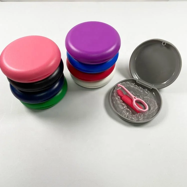 Customized Logo ABS Dental Orthodontic Invisible Braces Storage Box Aligner Retainer Case